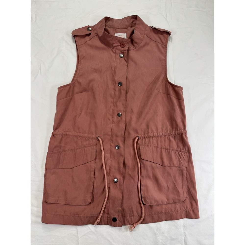 First Love Original Women's‎ Large Mauve TieWaist Light Weight Utility Vest